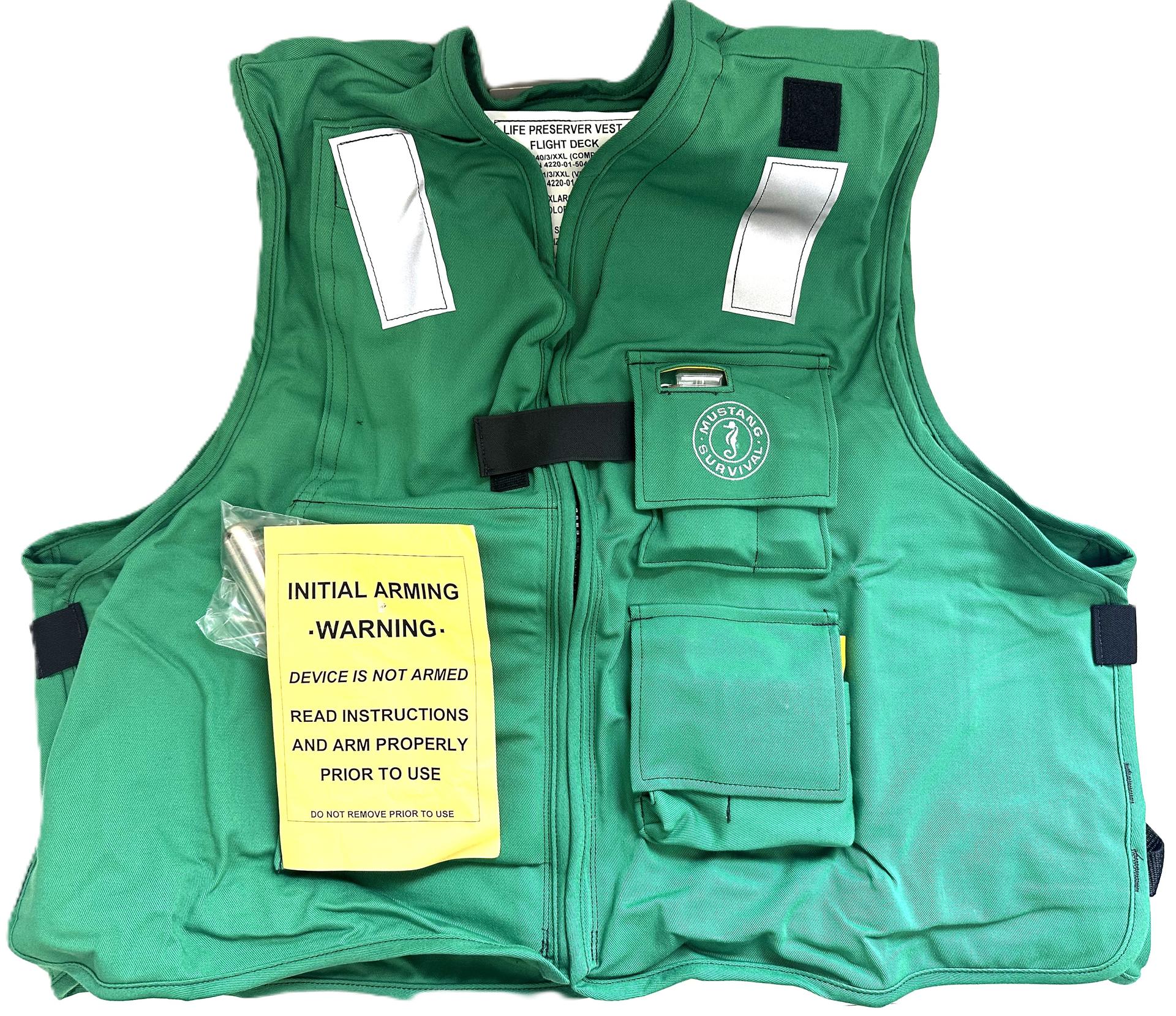 Mustang Survival Life Preserver Vest XXL USN MK-1 Flight Deck