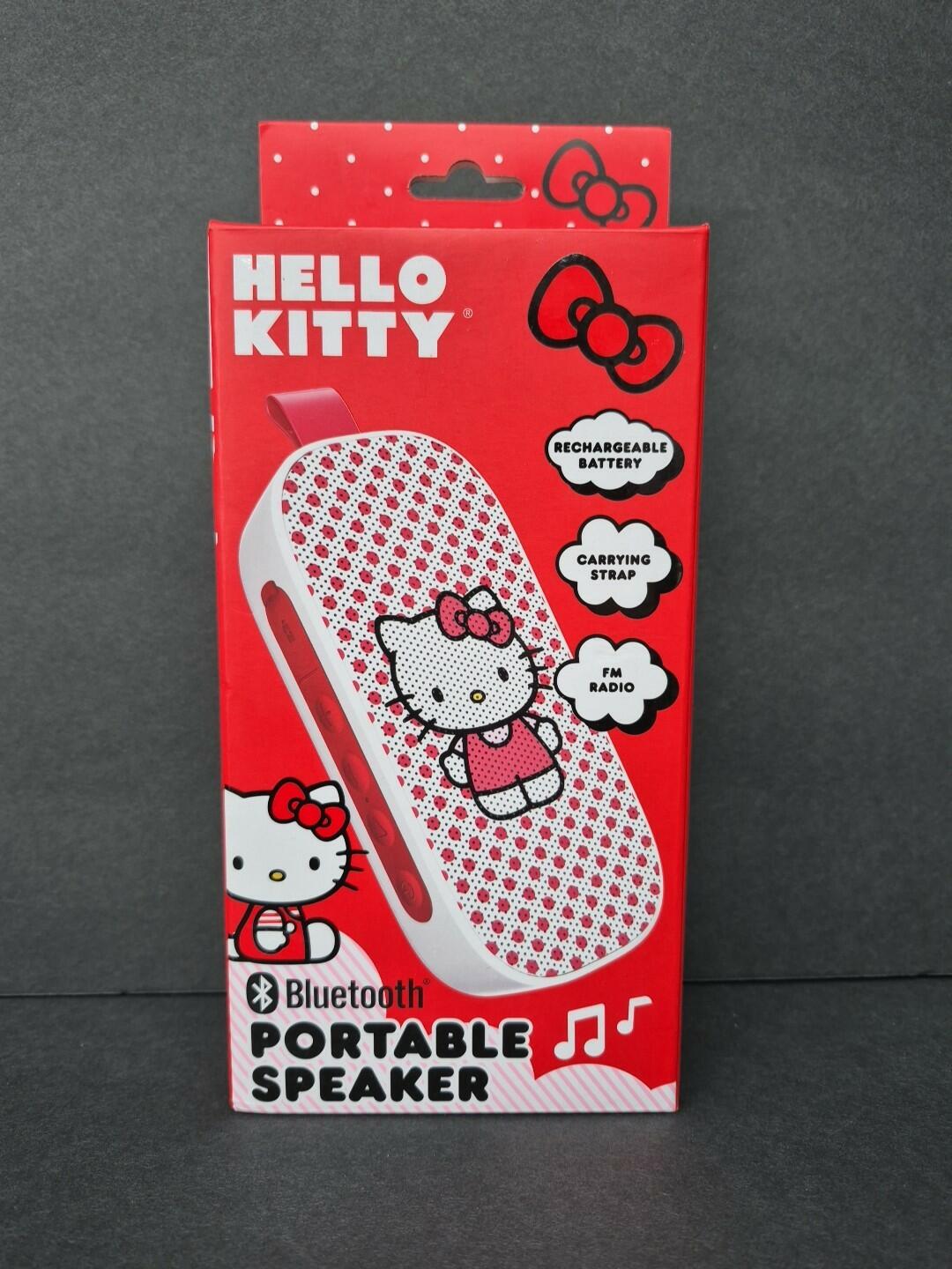 Hello Kitty Bluetooth Portable Speaker Red/White FM Radio
