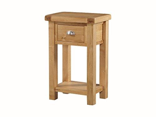 Newport Solid Oak Small Console Telephone Hall Table 1 Drawer