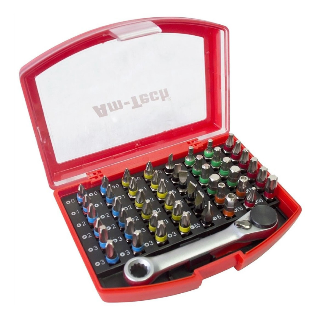 50pc Chrome Vanadium Steel Driver Bits Pozi Hexagon Spare Screwdriver Set L2250