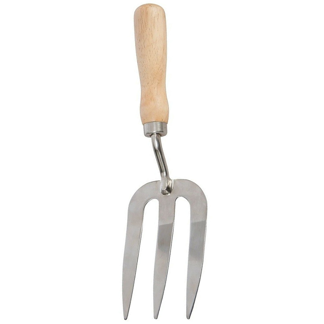 Silverline Stainless Steel Hand Fork Garden Weeding Planting Pots Beds
