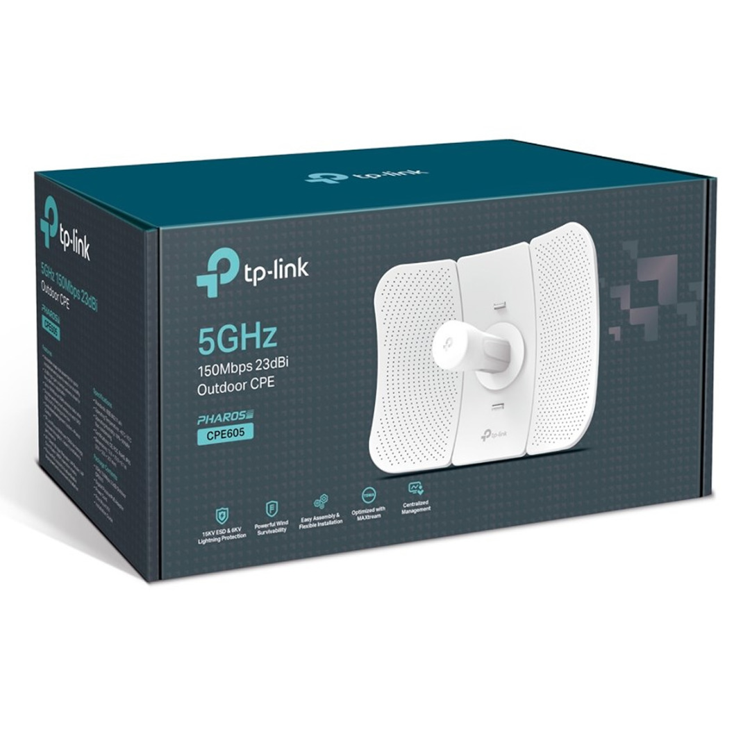 TP-LINK (CPE605) 5GHz 150Mbps 23dbi Outdoor Wireless Access Point Passive PoE We - Picture 1 of 6