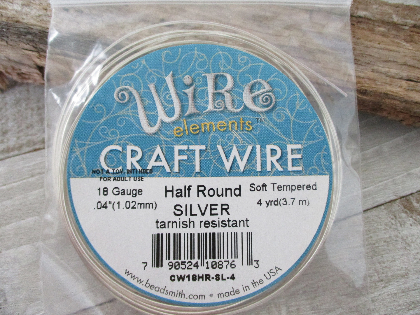 Silver Plated Copper Craft Wires Half Round 16/18/21 Gauge 4 Yards Wrapping