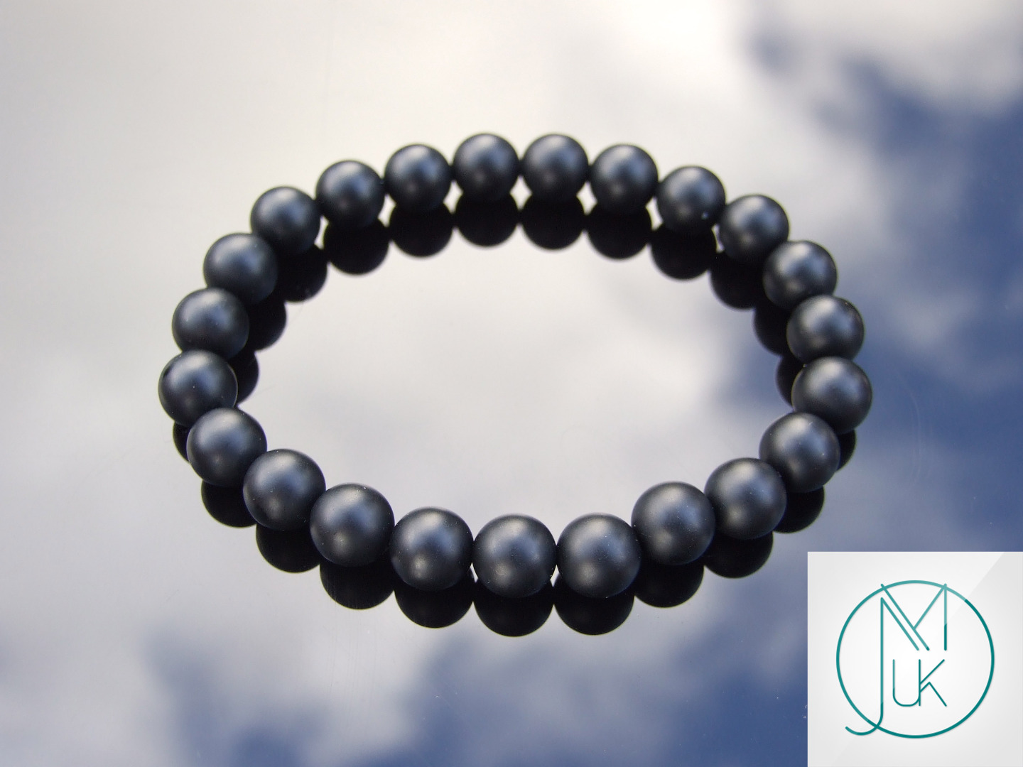 Black Onyx Natural Gemstone Bracelet 6-9/'/' Elasticated Healing Stone Chakra