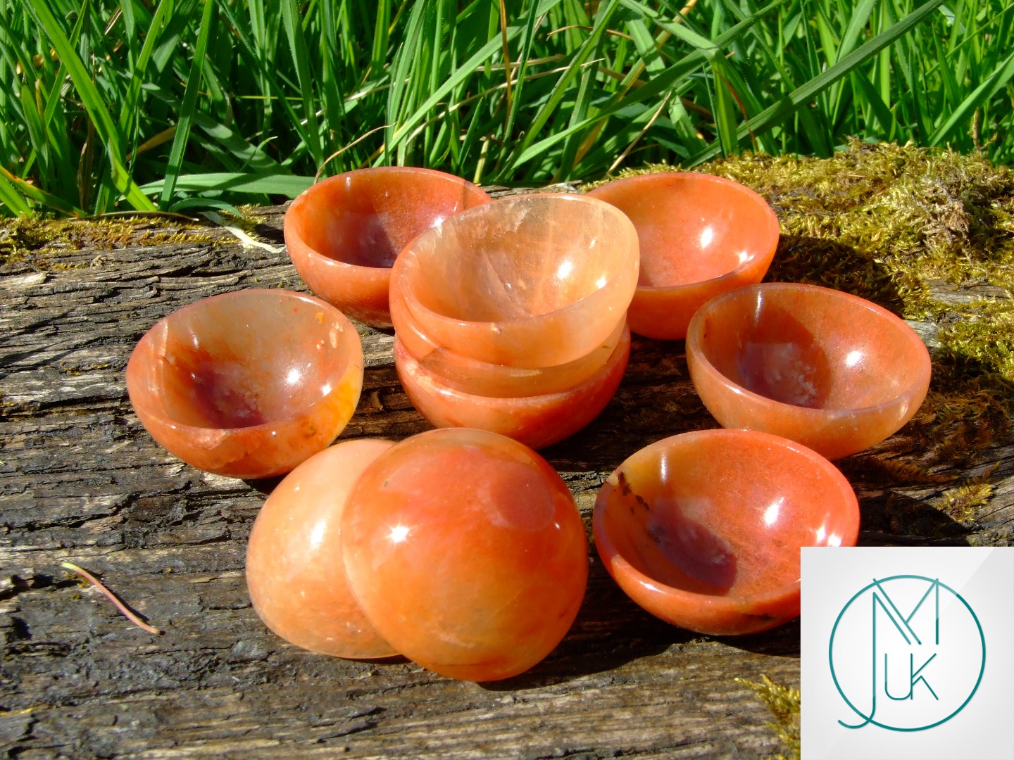 Crystal 7 Chakra 2'' Hand Carved Bowls Natural Gemstones Healing