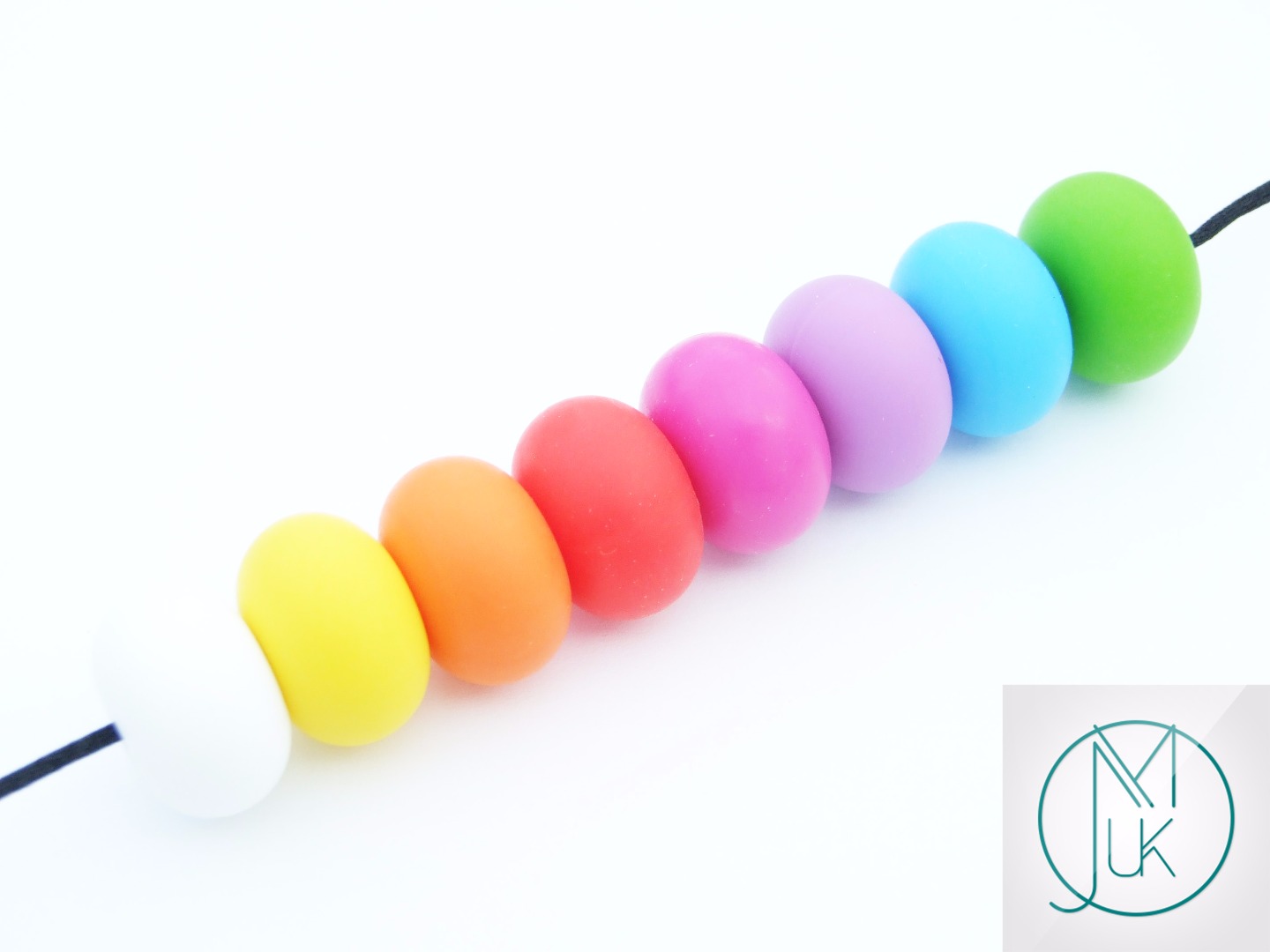 2x Grape Oval Silicone Beads for Teething Jewellery 16 Colors to Choose