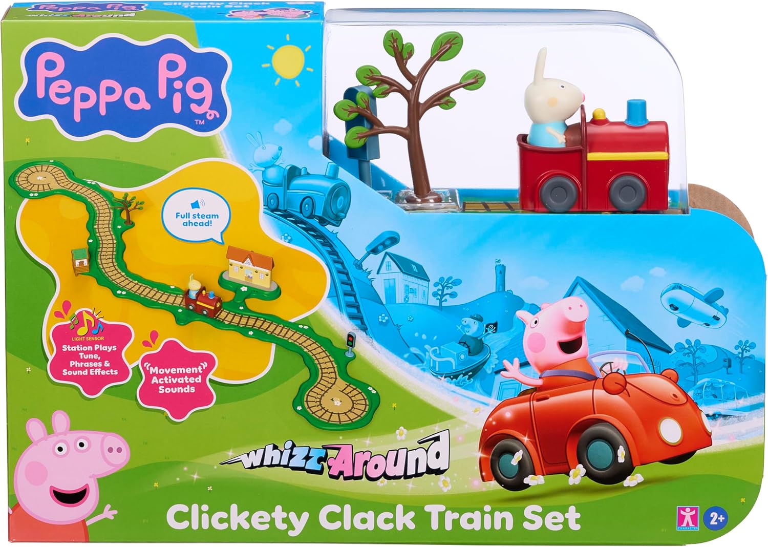 Peppa Pig Whizz Around Clickety Clack Train Set Motorised Vehicles