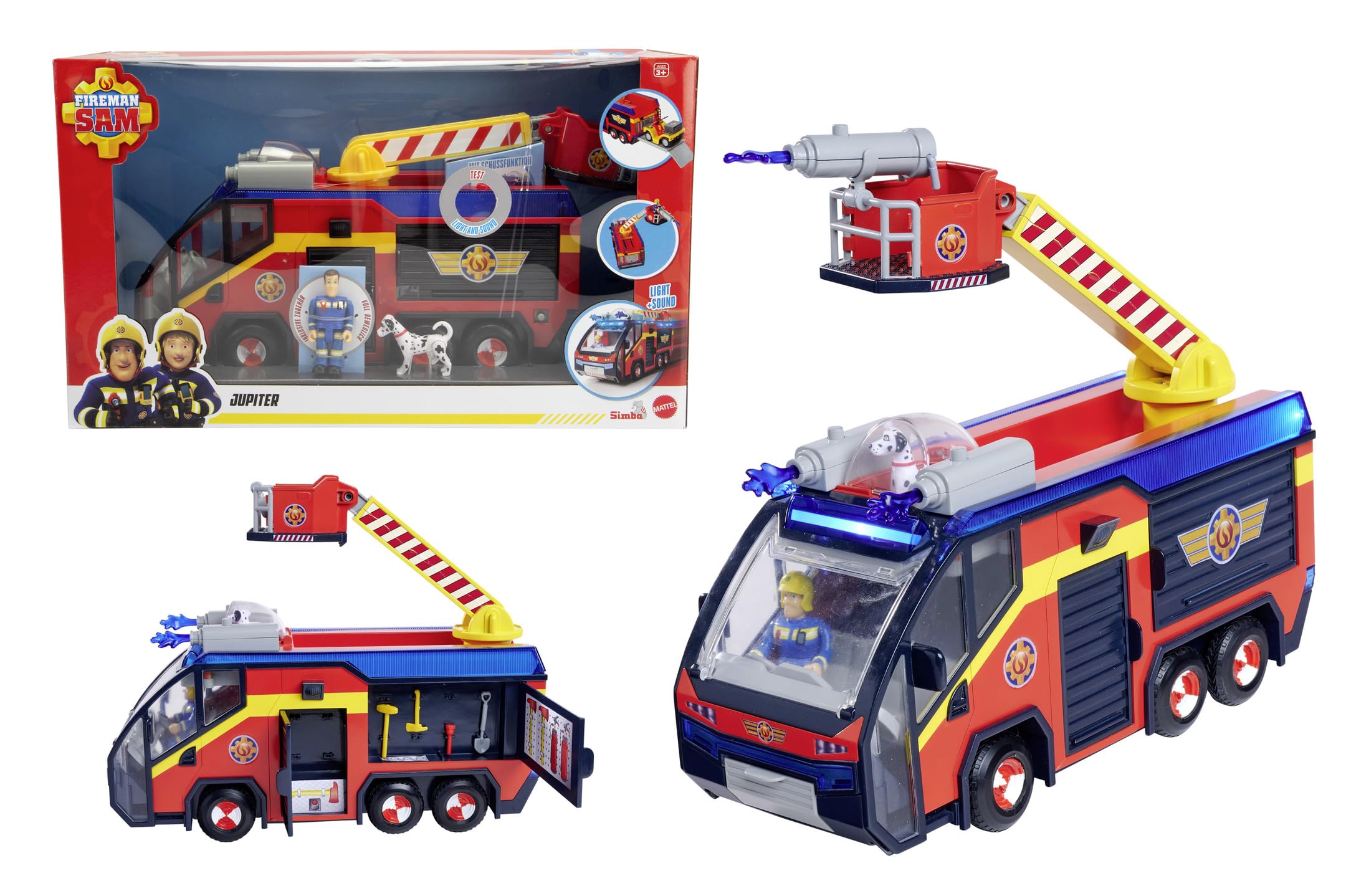NEW Simba Fireman Sam DELUXE Fire Engine Jupiter playset | eBay