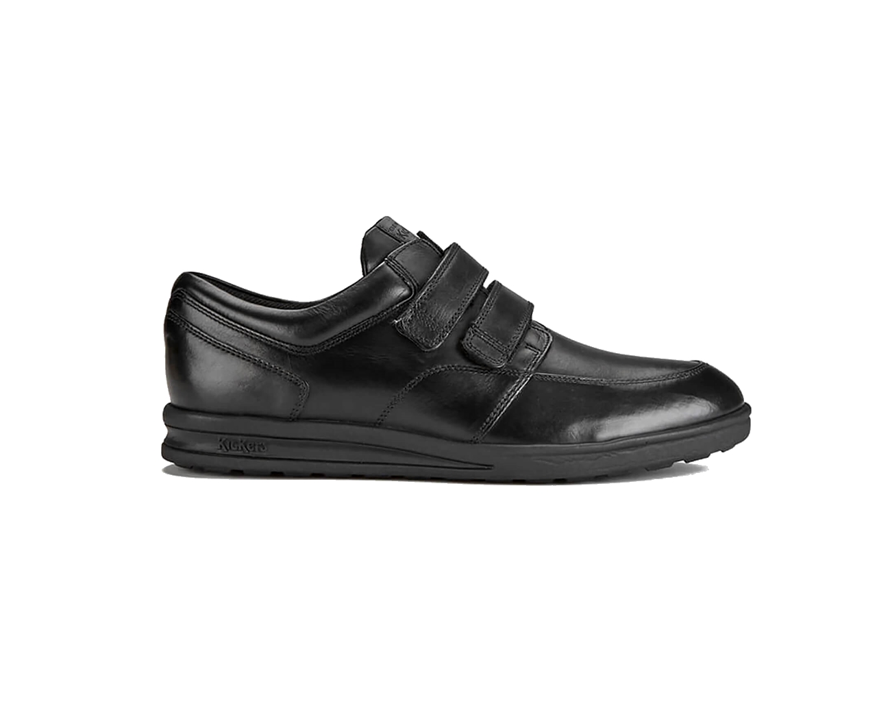 Kickers REASAN RAGAZZI KIDS JUNIOR Cinturino in Pelle Nera Scuola Scarpe Sz taglia