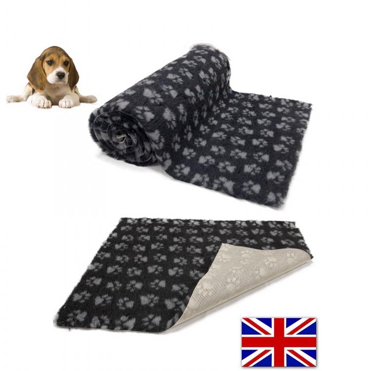Charcoal Grey Paws Vet Bedding NONSLIP ROLL WHELPING FLEECE DOG PUPPY