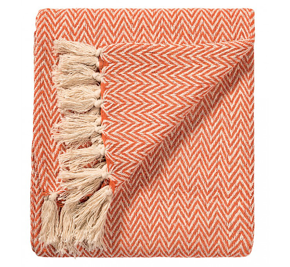 Chevron Soft Cotton Handloom Throw, Fair Trade Blanket 150cm x 125cm - Picture 8 of 8