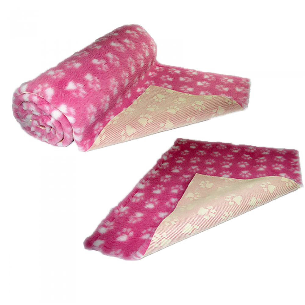 Pink White Paws Vet Bedding NON-SLIP ROLL WHELPING FLEECE DOG PUPPY PRO BED - Picture 5 of 18