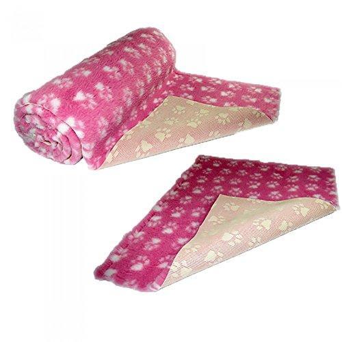 Pink White Paws Vet Bedding NON-SLIP ROLL WHELPING FLEECE DOG PUPPY PRO BED - Picture 6 of 18