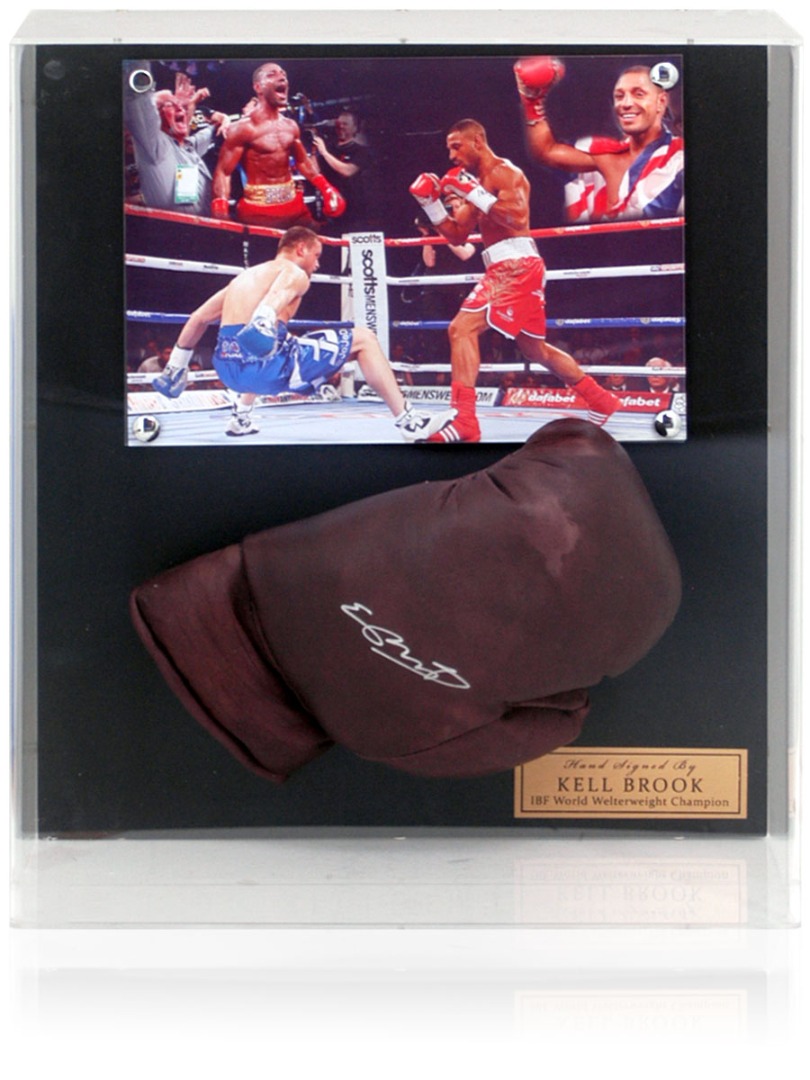 Kell Brook Boxing Legend Hand Signed Glove Large Presentation AFTAL COA