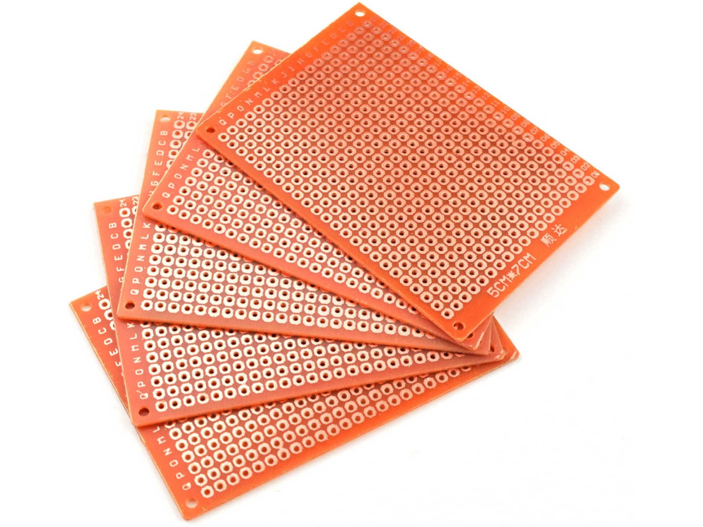 5 pcs 50 x 70 mm Prototyping Board Perfboard Breadboard 24 x 18 Tie