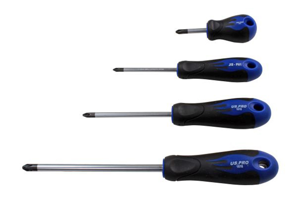 JIS Screwdriver Set 4pc PH1 2 3 for Japanese Industrial Standard Screws
