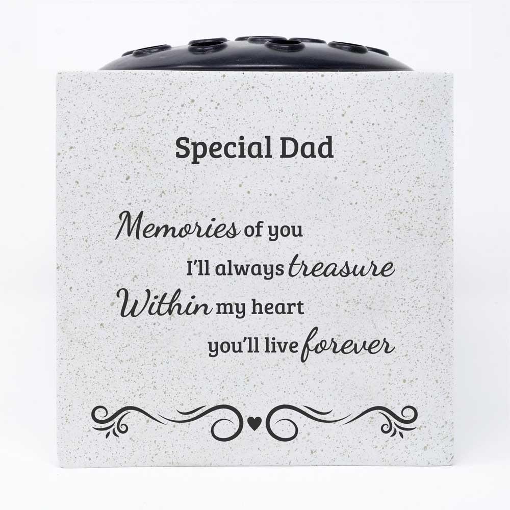 Handmade Treasured Memories Memorial Graveside Flower Rose Bowl Vase Pot - Picture 25 of 31
