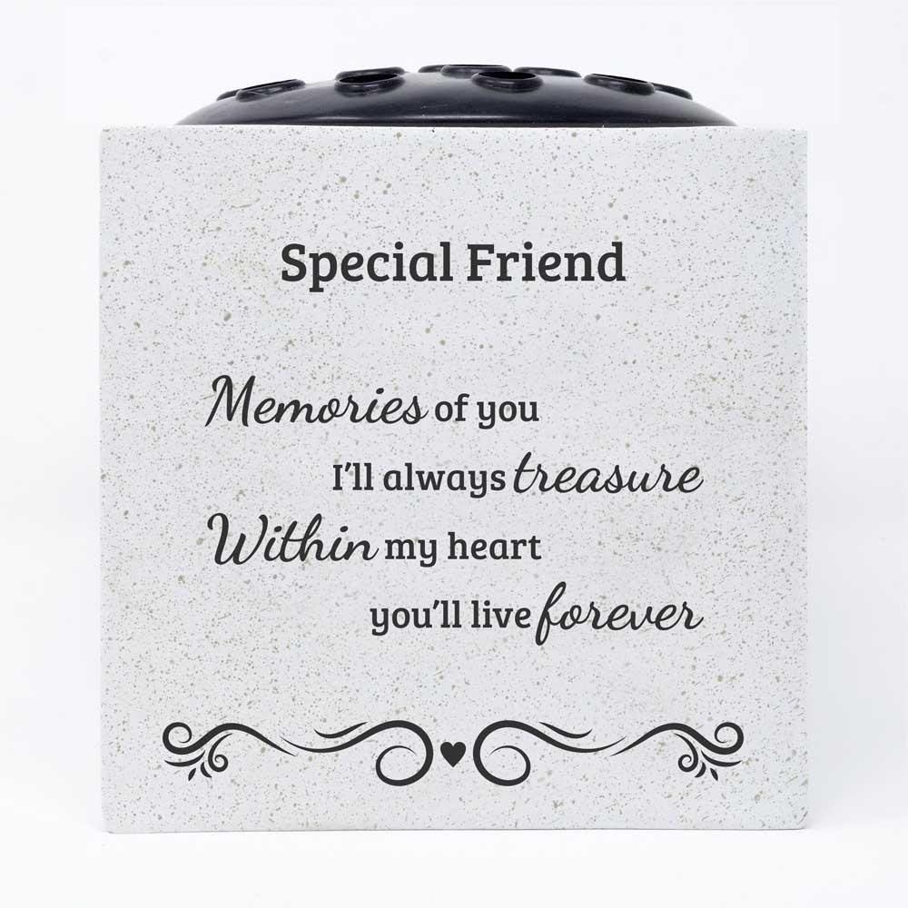 Handmade Treasured Memories Memorial Graveside Flower Rose Bowl Vase Pot - Picture 19 of 31