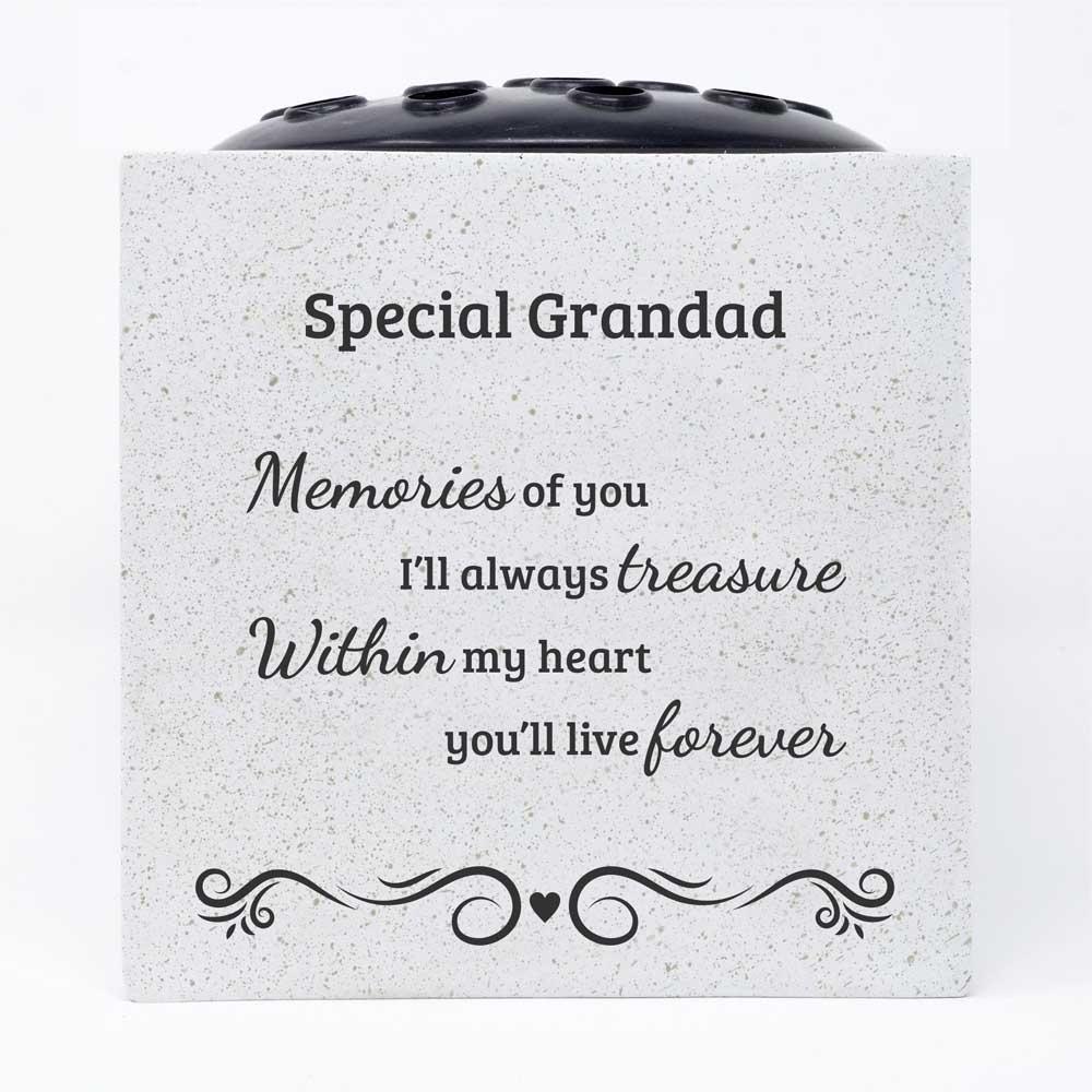 Handmade Treasured Memories Memorial Graveside Flower Rose Bowl Vase Pot - Picture 6 of 31