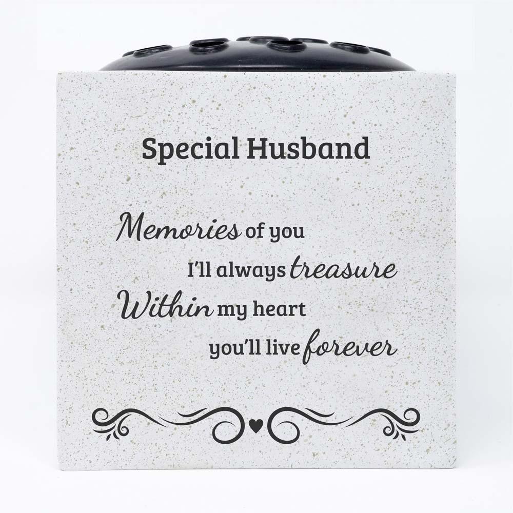 Handmade Treasured Memories Memorial Graveside Flower Rose Bowl Vase Pot - Picture 31 of 31