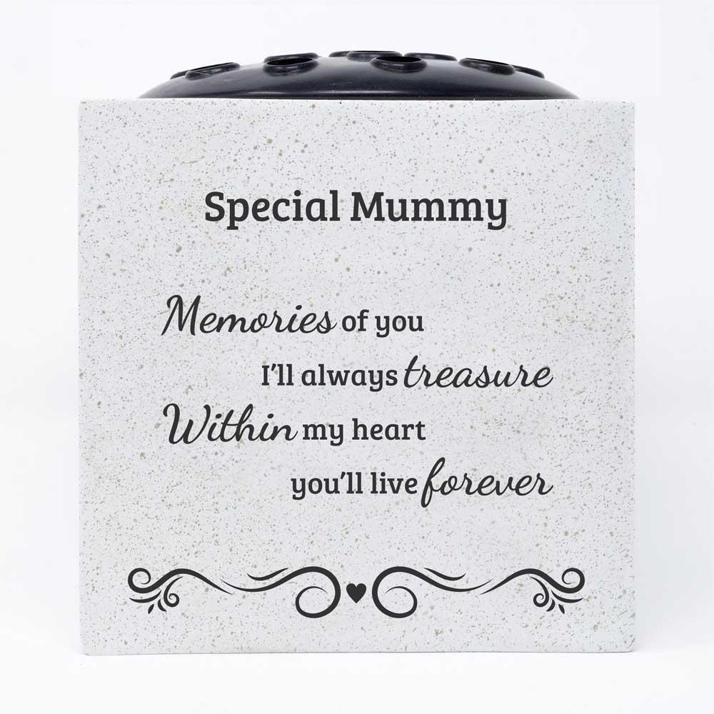 Handmade Treasured Memories Memorial Graveside Flower Rose Bowl Vase Pot - Picture 5 of 31