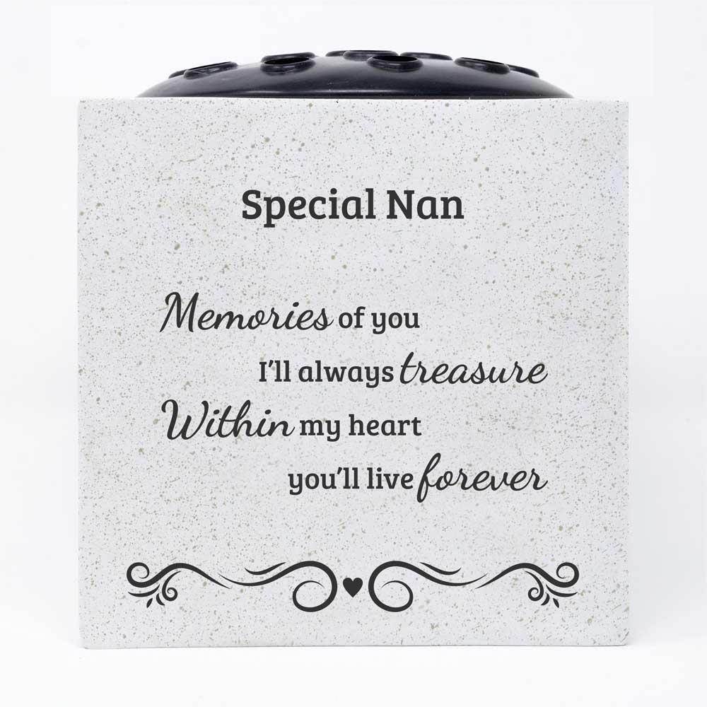 Handmade Treasured Memories Memorial Graveside Flower Rose Bowl Vase Pot - Picture 26 of 31