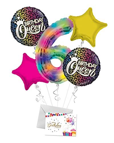 Birthday Queen Happy Birthday Balloon Bouquet (5 Balloons) - Imagen 7 de 10