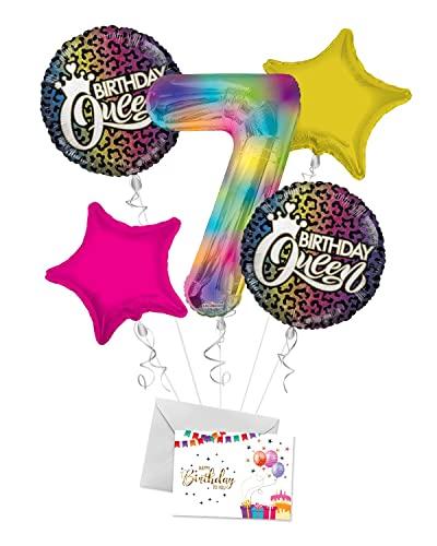Birthday Queen Happy Birthday Balloon Bouquet (5 Balloons) - Imagen 8 de 10
