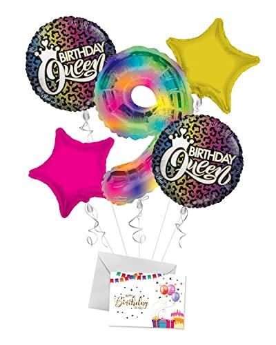 Birthday Queen Happy Birthday Balloon Bouquet (5 Balloons) - Imagen 10 de 10