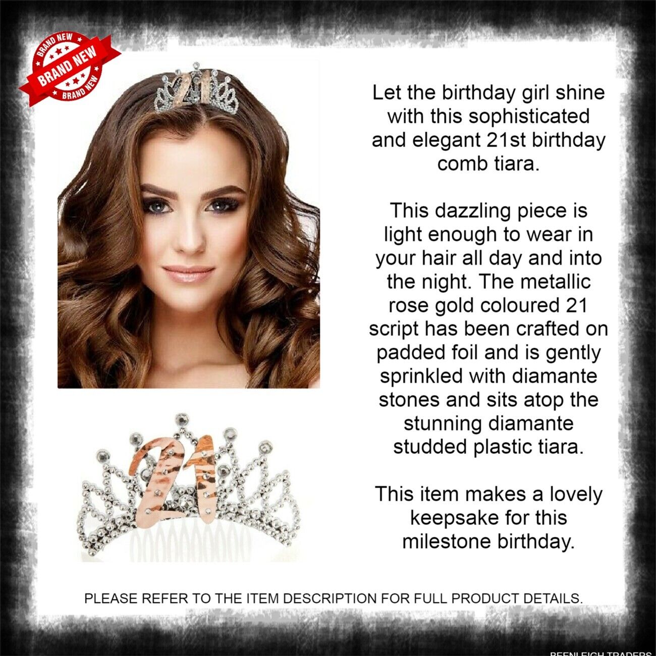 Birthday DIAMANTE COMB TIARAS 18, 21, 30, 40, 50 Brand New - Picture 26 of 59