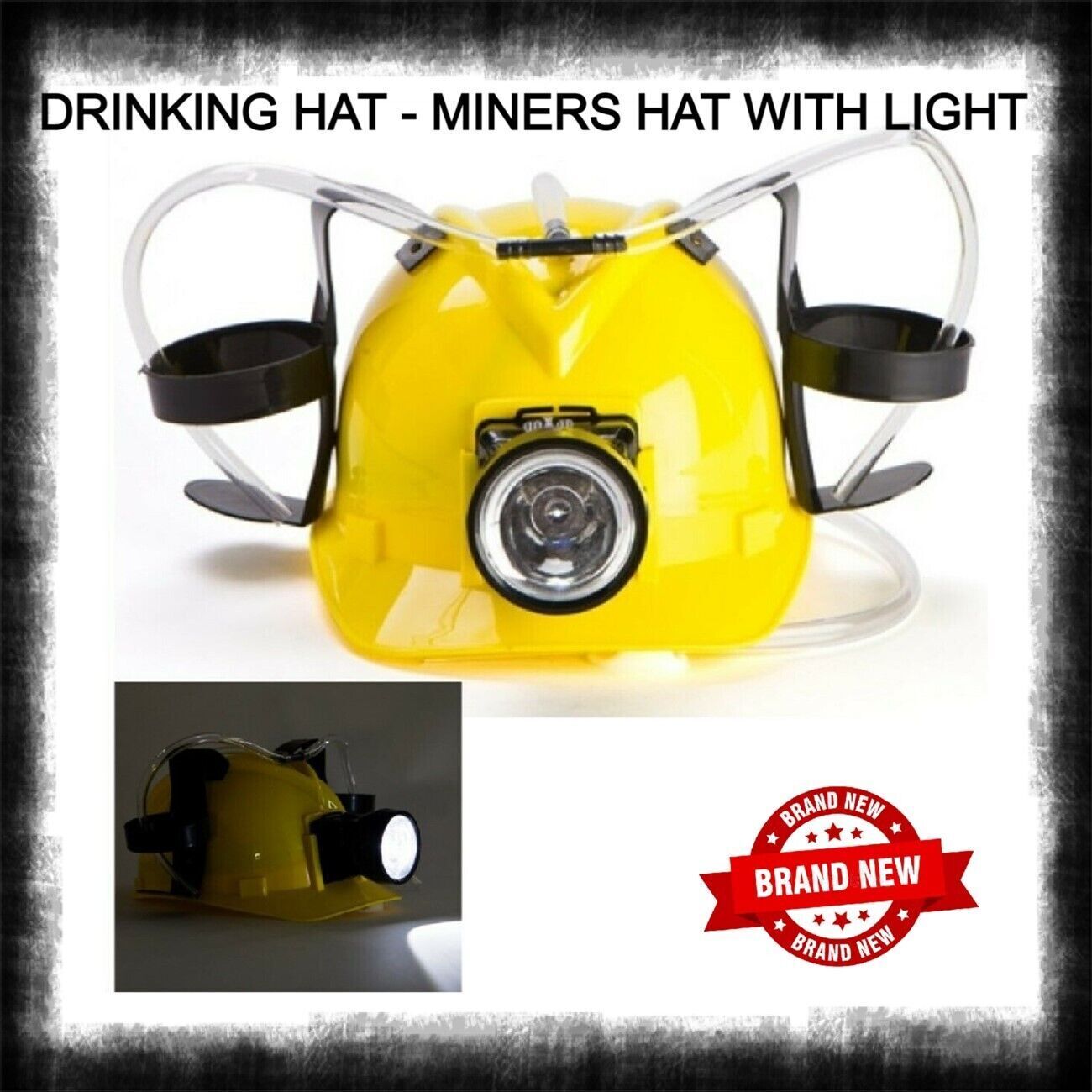 Drinking Hat Beer Helmet - Holds 2 Cans So You Can Hold 2 More! Brand New - Picture 26 of 97