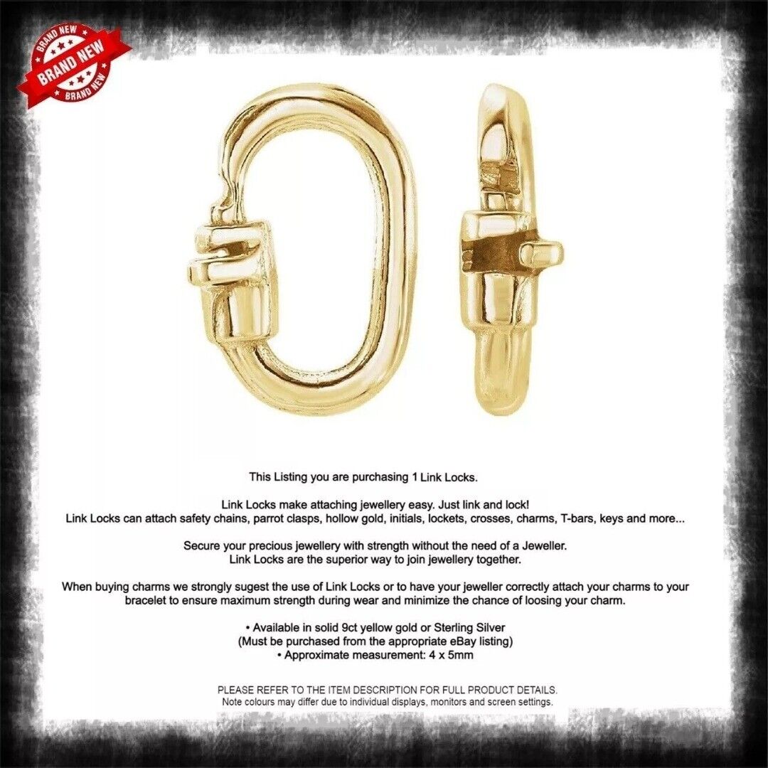 LINK LOCK JUMP RING Yellow Gold Gold or Sterling Silver - Easy Jewellery Repairs - Picture 23 of 26