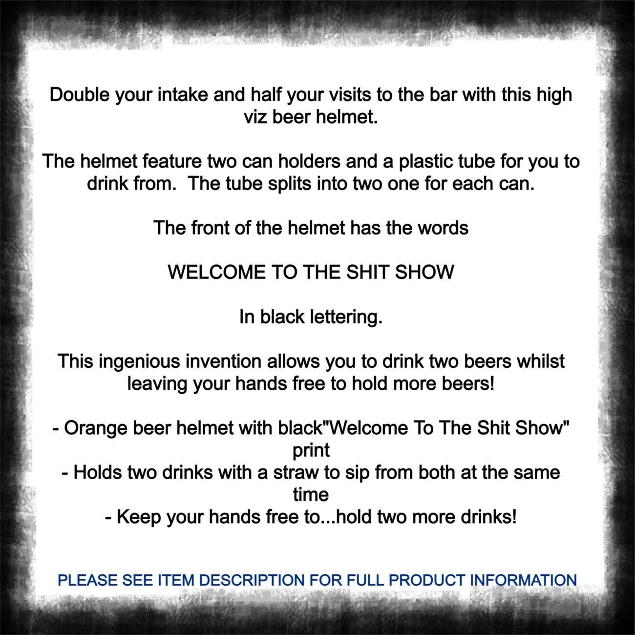 Drinking Hat Beer Helmet - Holds 2 Cans So You Can Hold 2 More! Brand New - Picture 44 of 97