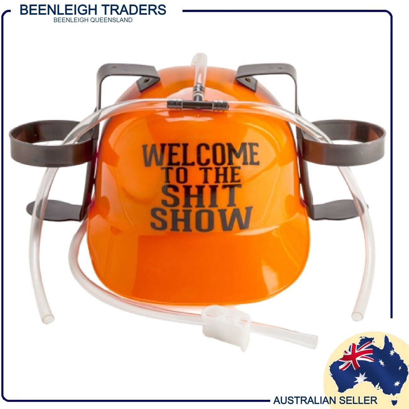 Drinking Hat Beer Helmet - Holds 2 Cans So You Can Hold 2 More! Brand New - Picture 38 of 97