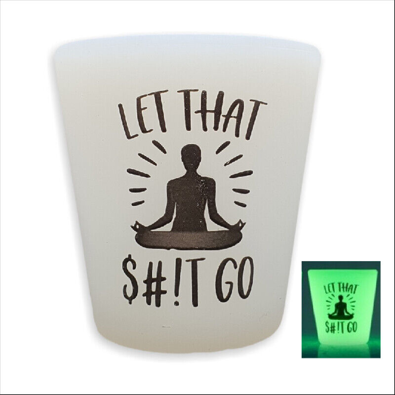 Glow In The Dark SILICONE SHOT GLASS Virtually Unbreakable Brand New - Foto 11 di 33