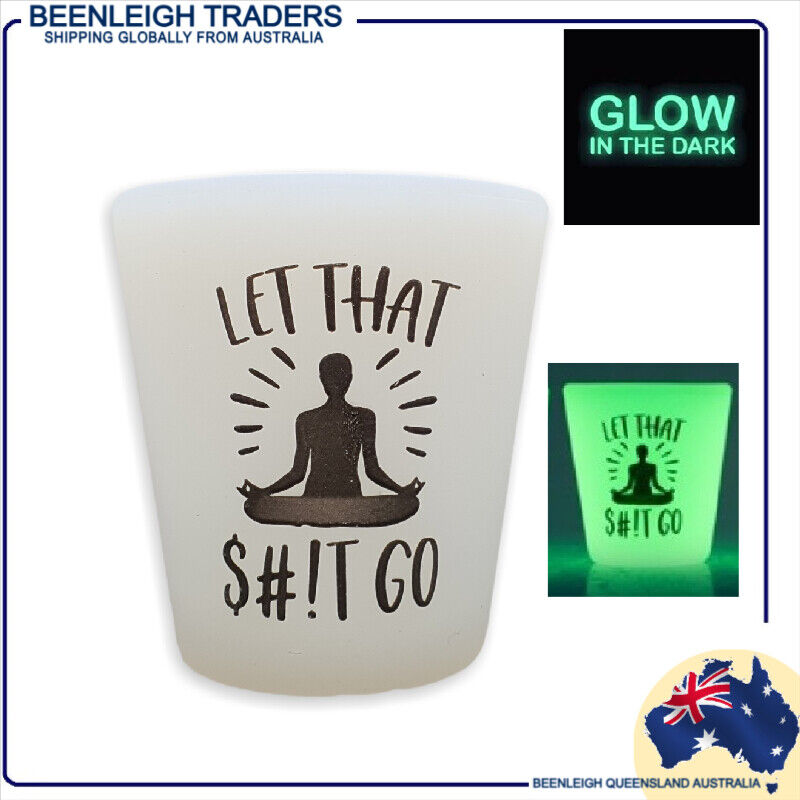 Glow In The Dark SILICONE SHOT GLASS Virtually Unbreakable Brand New - Foto 10 di 33