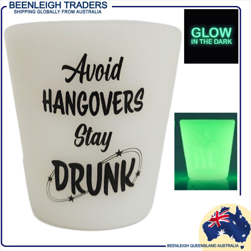 Glow In The Dark SILICONE SHOT GLASS Virtually Unbreakable Brand New - Foto 22 di 33