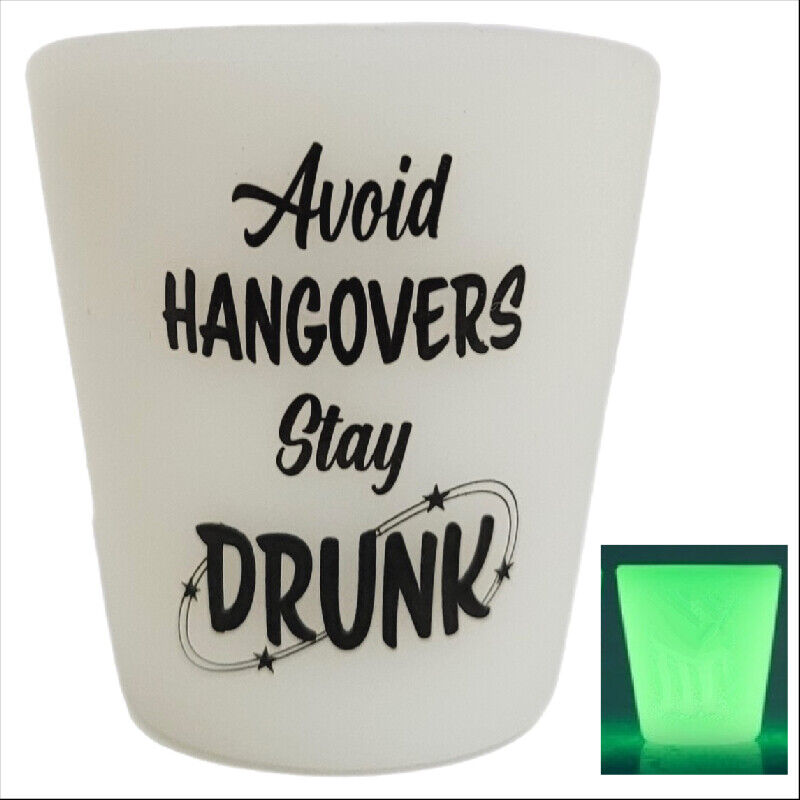 Glow In The Dark SILICONE SHOT GLASS Virtually Unbreakable Brand New - Foto 24 di 33