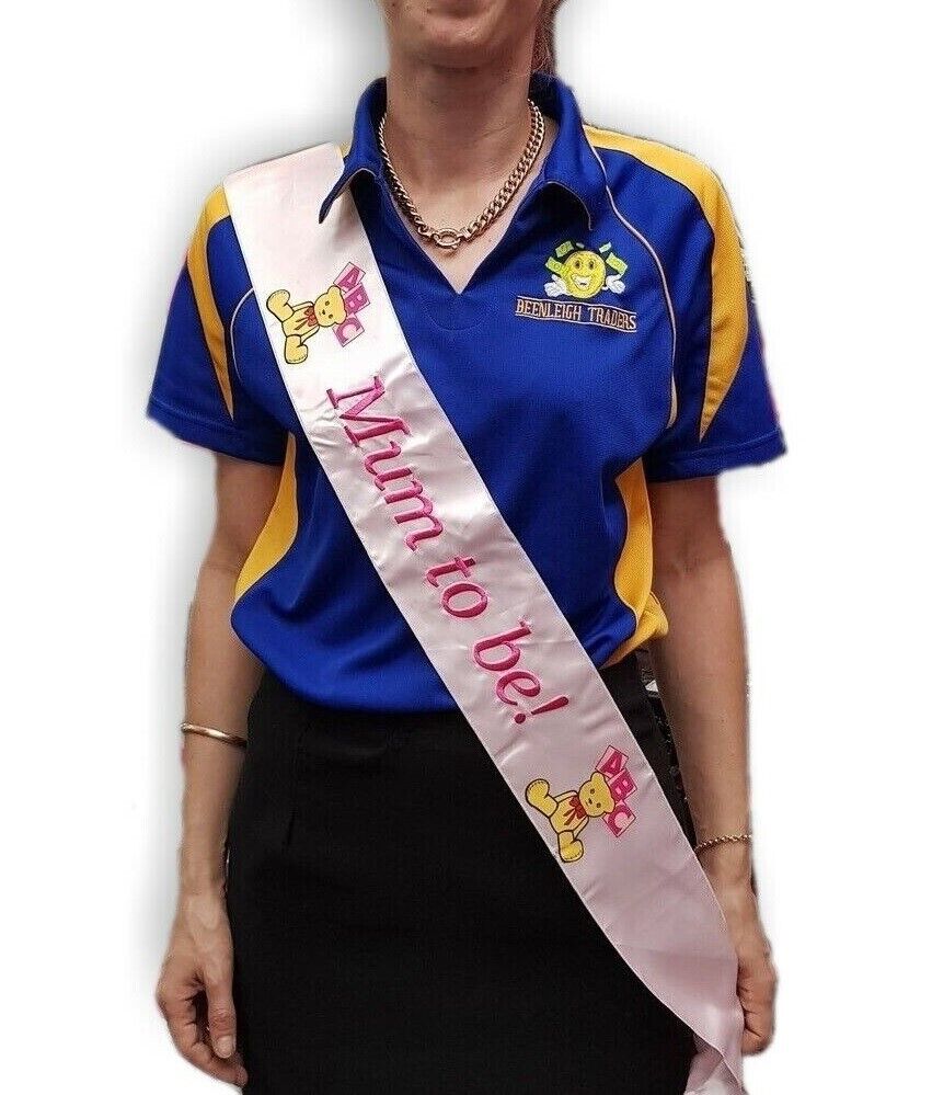 MUM TO BE SASH Available In - Blue, Pink or Yellow Baby Shower Brand New - Imagen 9 de 22
