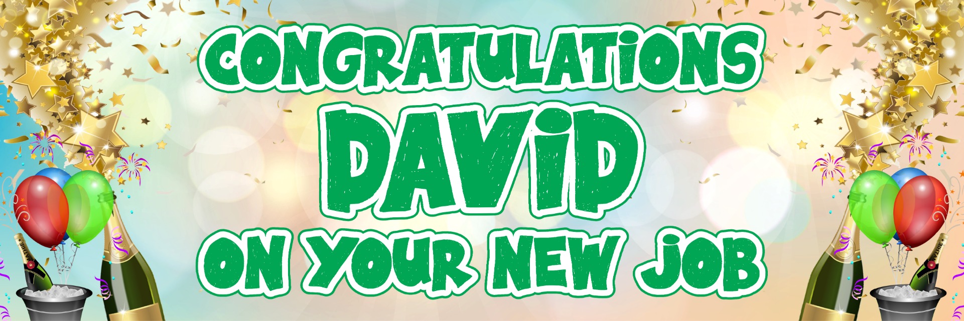 2 Personalised Congratulations Banners - Customisable New Job, Passing Exam, Cel - Picture 6 of 7