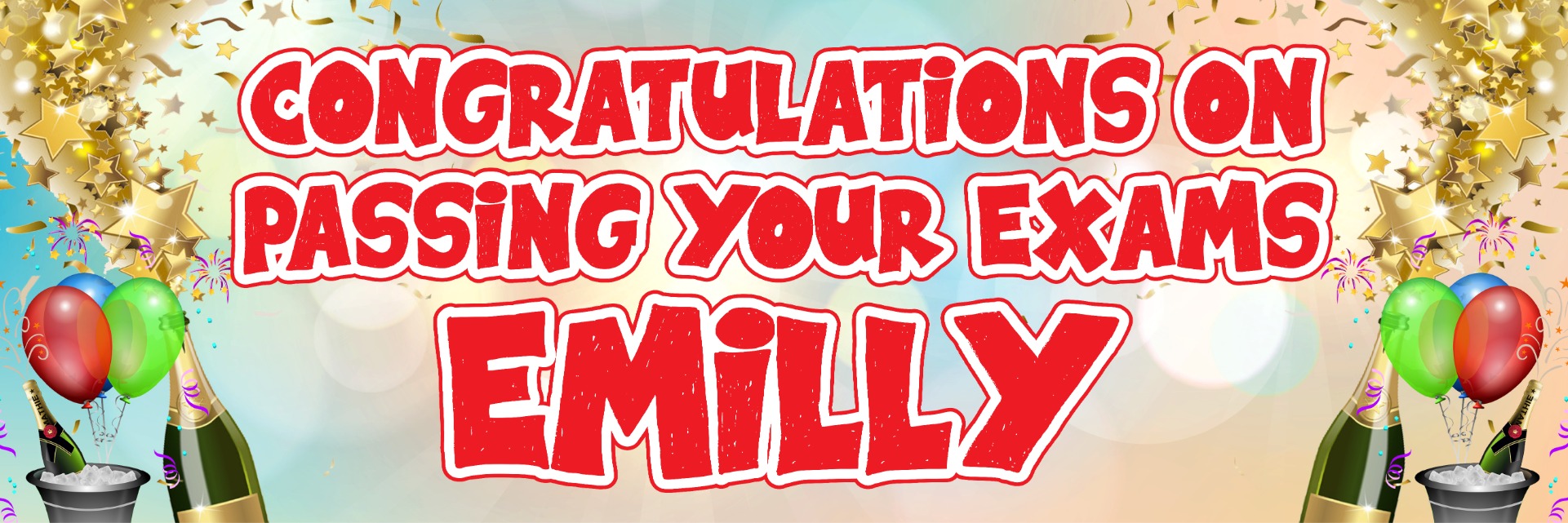 2 Personalised Congratulations Banners - Customisable New Job, Passing Exam, Cel - Picture 7 of 7