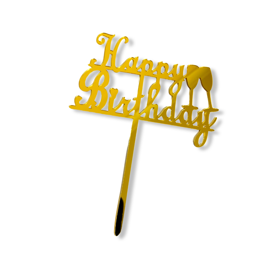 Acrylic Cake Topper Happy Birthday Gold Bike Football Star Car Party Design Idea - Picture 61 of 72