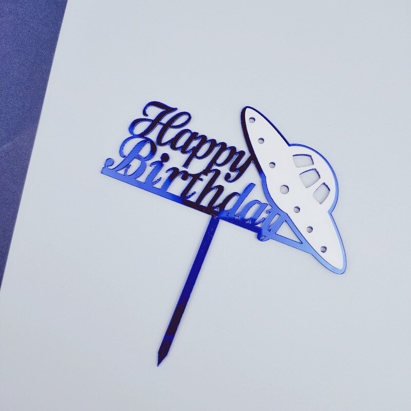 Acrylic Cake Topper Happy Birthday Gold Bike Football Star Car Party Design Idea - Picture 71 of 72