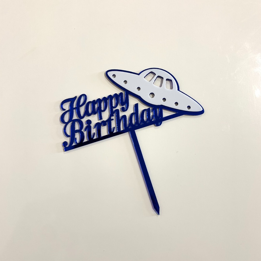 Acrylic Cake Topper Happy Birthday Gold Bike Football Star Car Party Design Idea - Picture 72 of 72