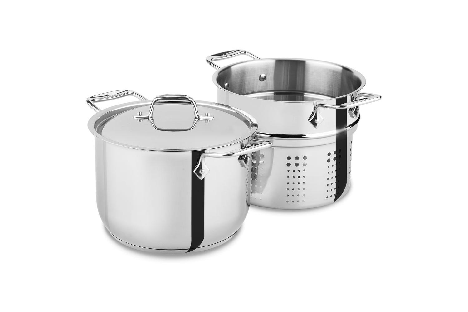 AllClad 6 Qt Stainless Steel Pot Dishwasher Safe Durable 4 Qt Insert