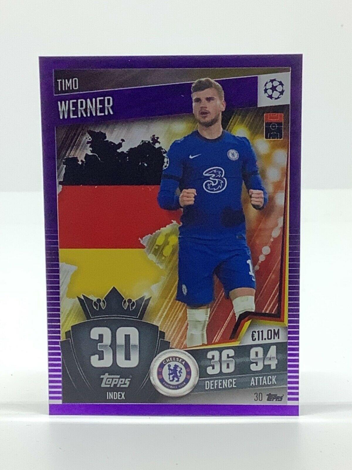 Topps Match Attax 101 2020-21 20/21 púrpura paralelo y limitado - Imagen 33 de 127