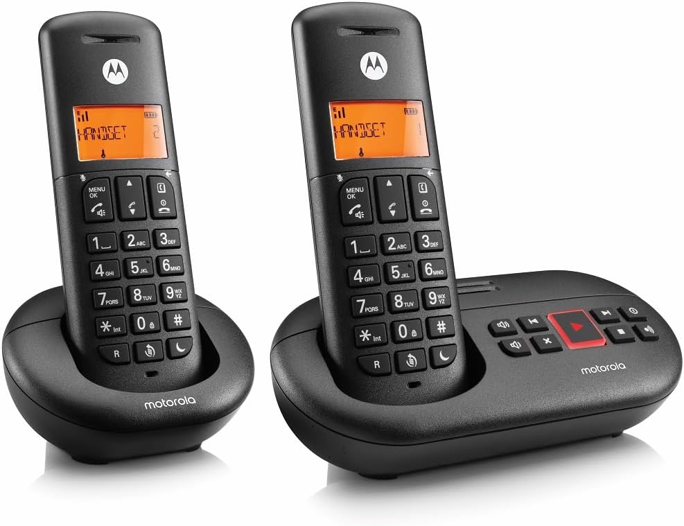 Motorola E212 Digital Cordless  Landline Phone Answer Machine Nuisance Call Blocking
