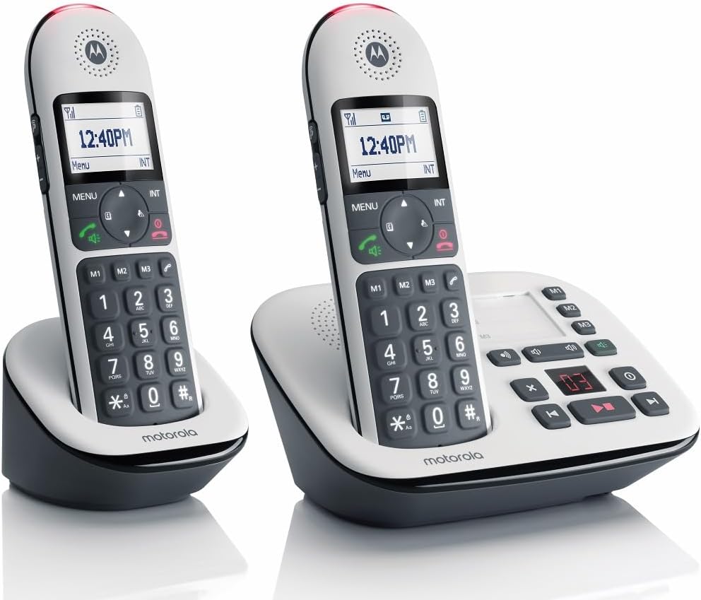Motorola CD5012 Digital Cordless Phone Big Buttons Call Blocking Answer Machine