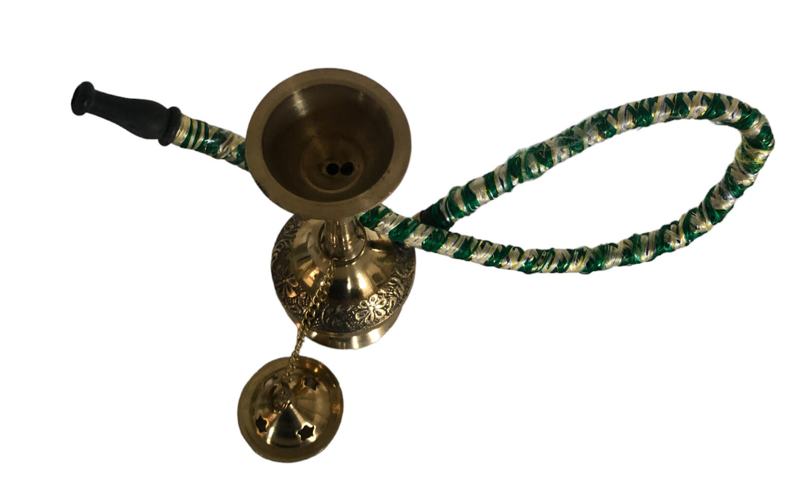 Small Mini Travel Brass Water Pipe Shisha Hookah Diwali Smoking Festival Indian