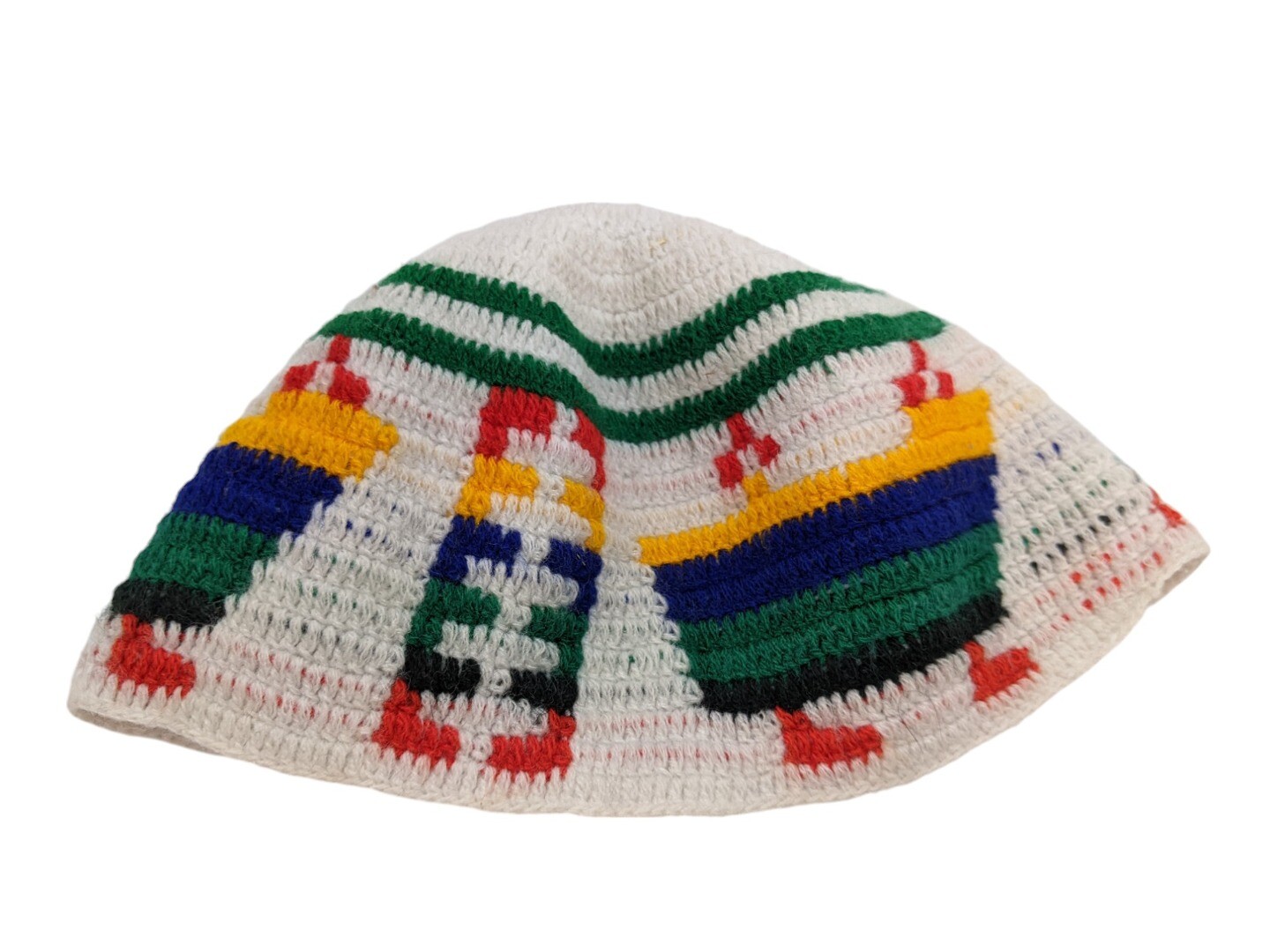 Moroccan Muslim Hat Kufi Wool Handmade Prayer Skull Cap Amazigh Motifs